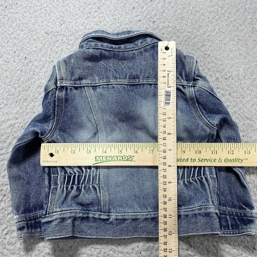 OshKosh B'gosh Jacket Boys 2T Blue Denim Collared Full Zip Pockets Casual